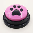 Close-up of the pink talking dog button